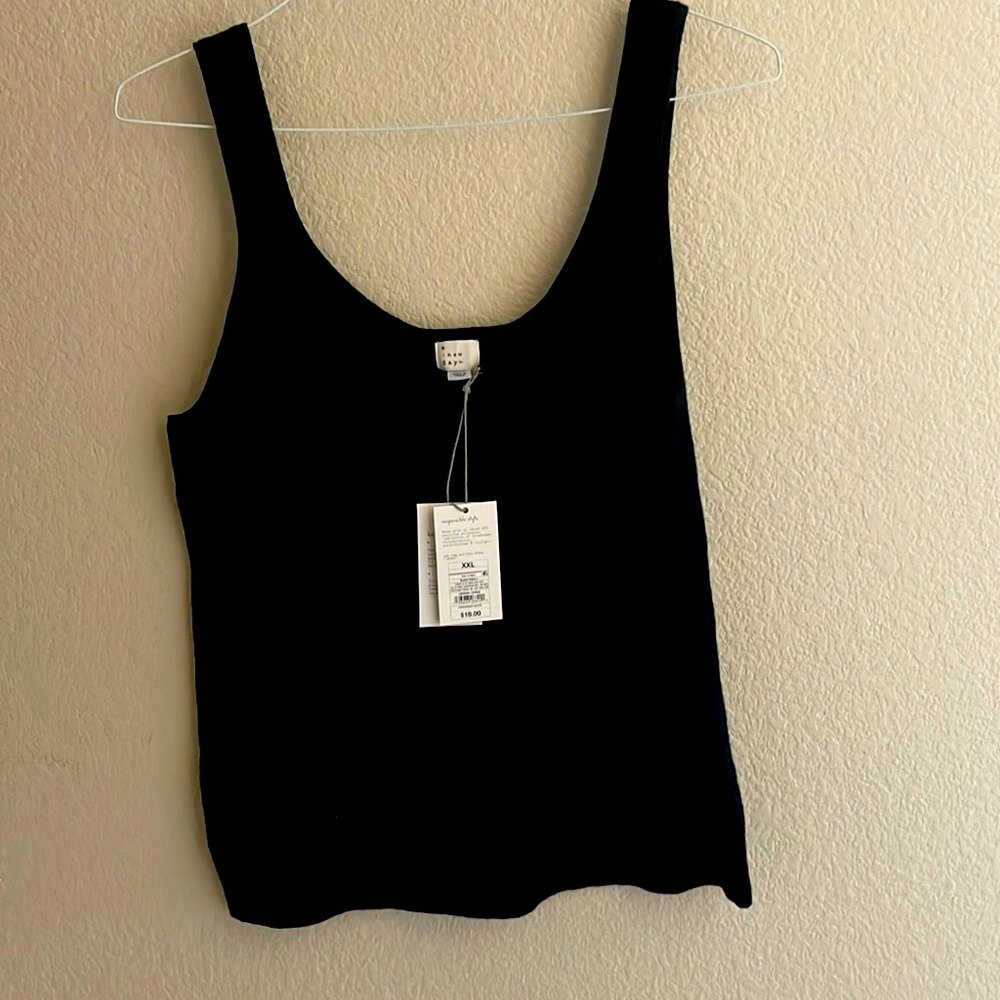 Black scoop neck tank sweater
